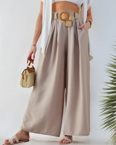 Royalfashion Women's Wide Viscose Trousers