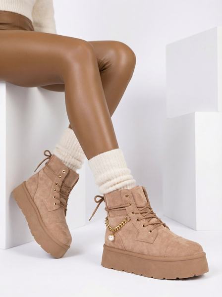 Royalfashion Women's lace-up Woruces boots