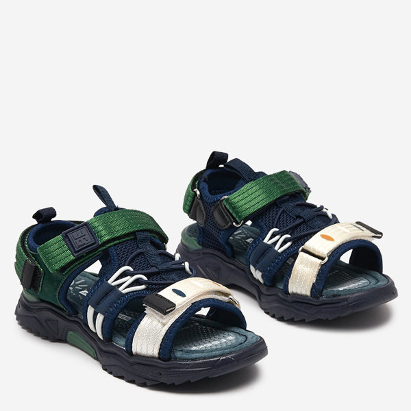 Green children's Velcro sandals Meteris - Footwear