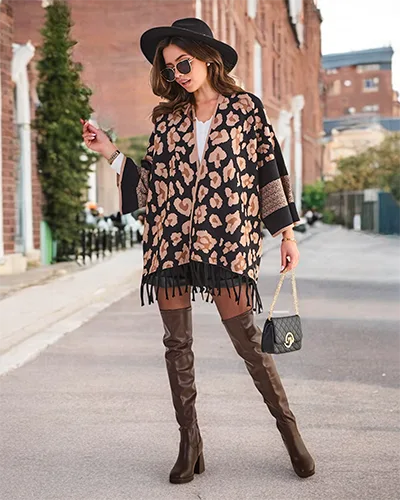 Royalfashion Women's poncho with print