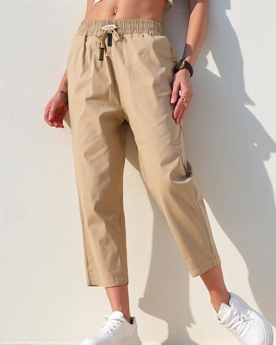 Royalfashion Simple women's fabric pants 7/8