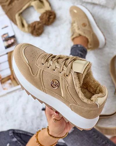 Royalfashion Warmed women's sneakers with fur Boris