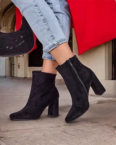 Royalfashion Eco-suede women's ankle boots on a post Emoro