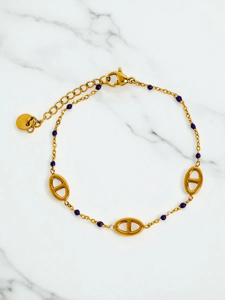 Callisto Aurea Gold-Plated Beaded Bracelet