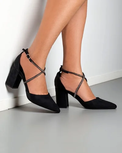 Royalfashion Women's eco suede pumps with straps Eurole