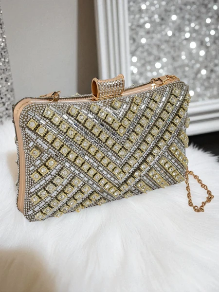 Royalfashion Women's Clutch Bag with Cubic Zirconia Seraphine Glint