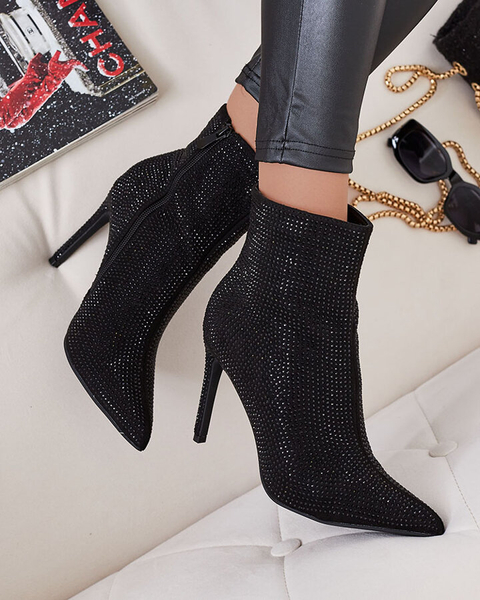 Royalfashion Women's Lekirisa Zirconia Stiletto Boots