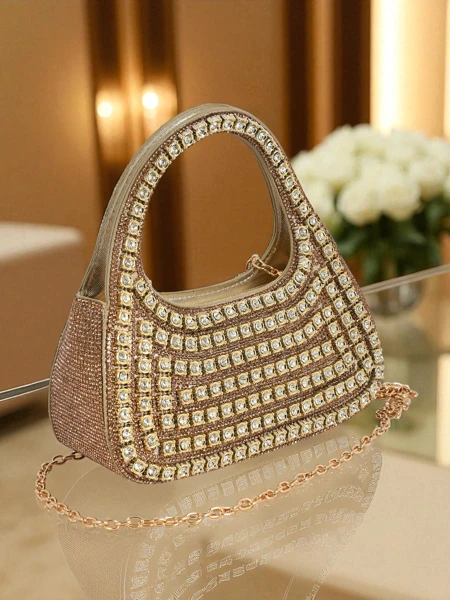 Royalfashion Women's Clutch Bag with Cubic Zirconia Myra Quill