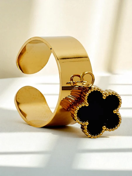 Dolce Vita Bangle Bracelet with Decorative Charms