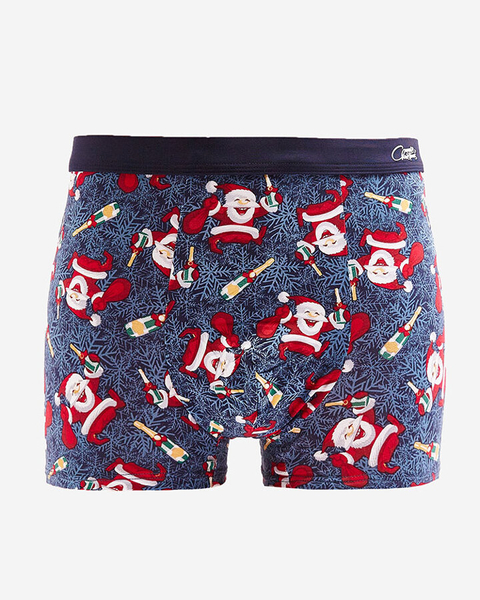 Royalfashion Navy blue men's Christmas boxers
