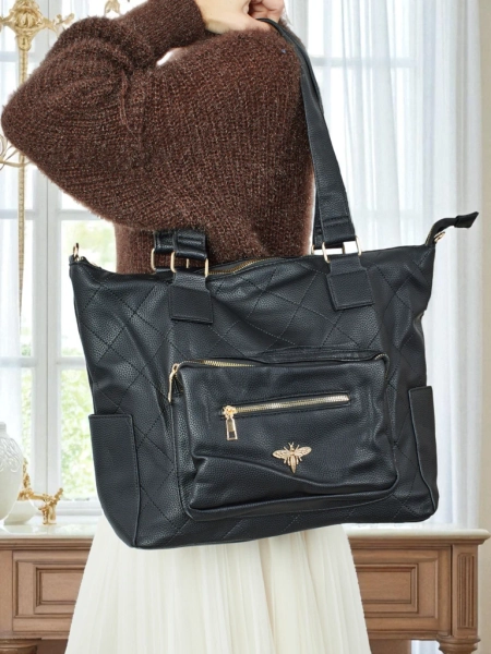 Women's shopper bag eco leather quilted Marvaya