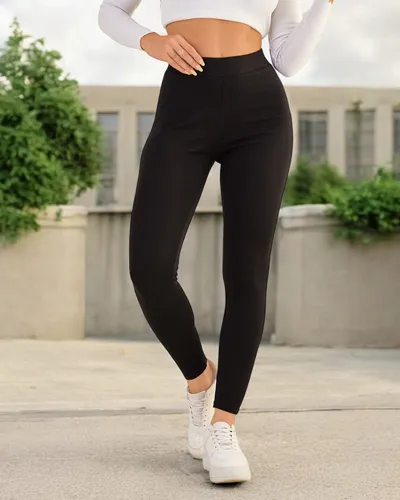 Royalfashion Cotton women's leggings with zircons