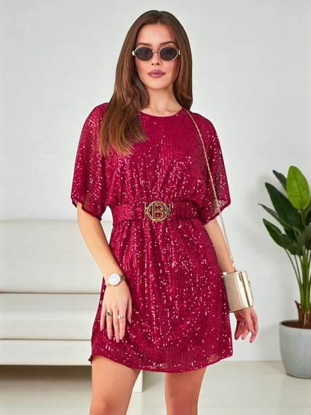 Royalfashion Women's dress with sequins