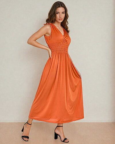 Royalfashion Smooth women's midi dress