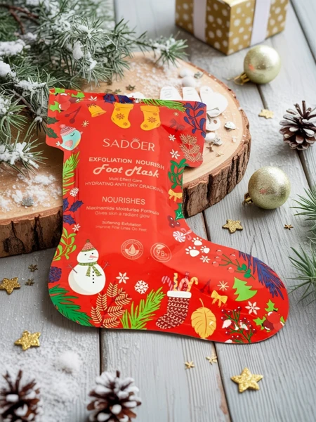 Christmas Foot Mask - Socks with Niacinamide - Moisturizing