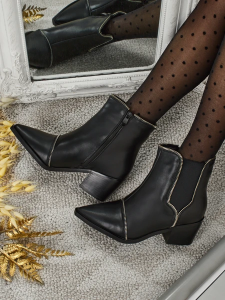 Women's Omen Glade Faux Leather Heeled Ankle Boots