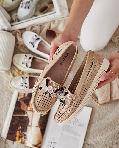 Royalfashion Women's beaded openwork moccasins Nasfali