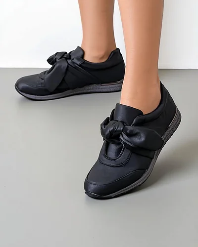 Royalfashion Women's Sneakers with Bow Socca