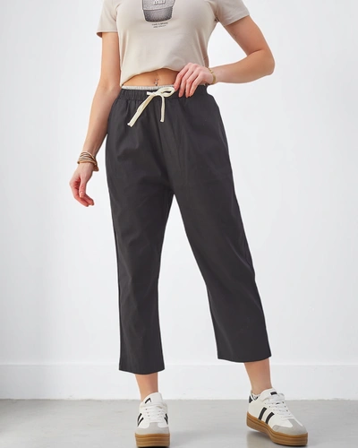 Royalfashion Cotton wide women's pants with tying