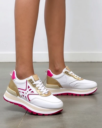 Royalfashion Women's sneakers with glitter Senues