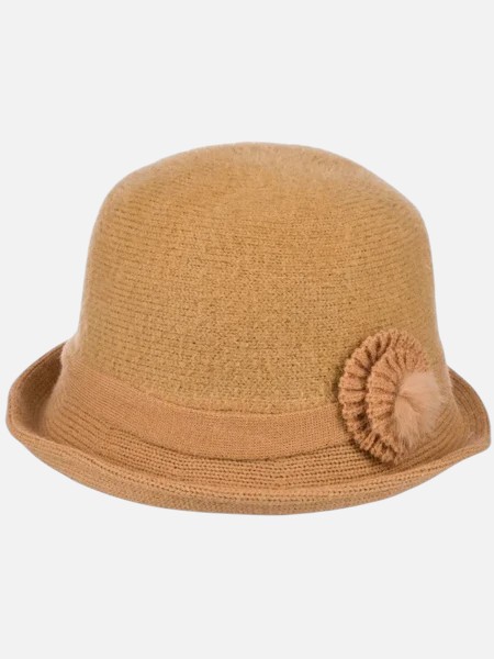 Women's Bowler Hat with Ruby Claire Decoration