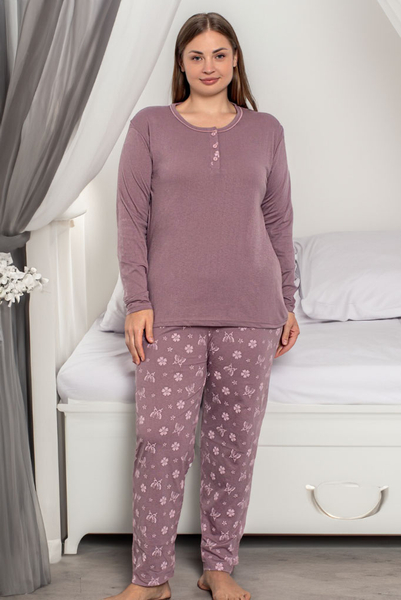 Royalfashion Women's Cotton 2-Piece Butterfly Pajama PLUS SIZE