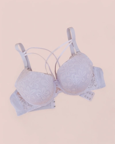 Royalfashion Women's padded bra with lace