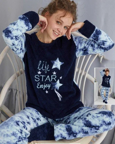 Royalfashion Women's Pajamas a'la Fleece Life Star Enjoy