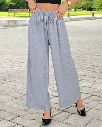 Royalfashion Women's wide pleated pants