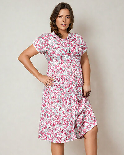 Royalfashion Women's floral midi dress