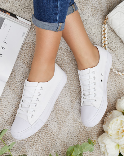 Royalfashion Women's Classic Lace-up Sneakers Ogisea