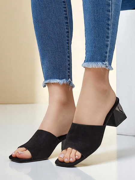 Royalfashion women’s slippers with a decorative heel Vollatie