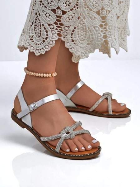 Royalfashion Women's Sandals with Decorative Rhinestones Bella Shine
