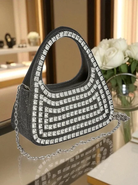 Royalfashion Women's Clutch Bag with Cubic Zirconia Myra Quill