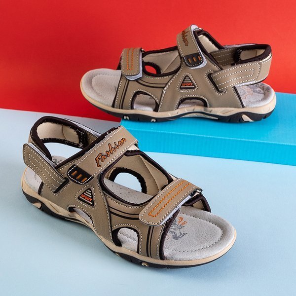 Beige boys 'Monekin velcro sandals - Footwear