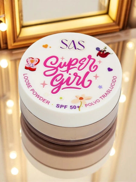 Loose face powder with SPF 50 Golden Glow