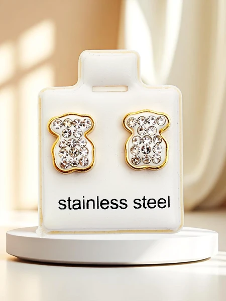Royalfashion Women's earrings in the shape of a teddy bear