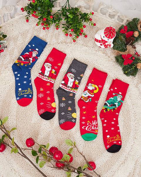 Royalfashion Set of Men's Christmas Socks 5/pack