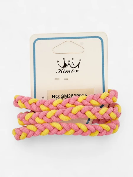 Royalfashion Set of Braided Colorful Hair Ties 3-pack