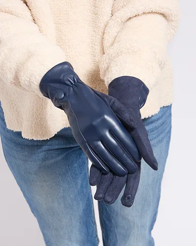 Royalfashion Women's eco-leather gloves