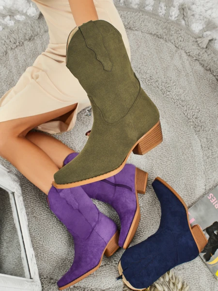 Women's Eco Suede Cowboy Boots SpireHush