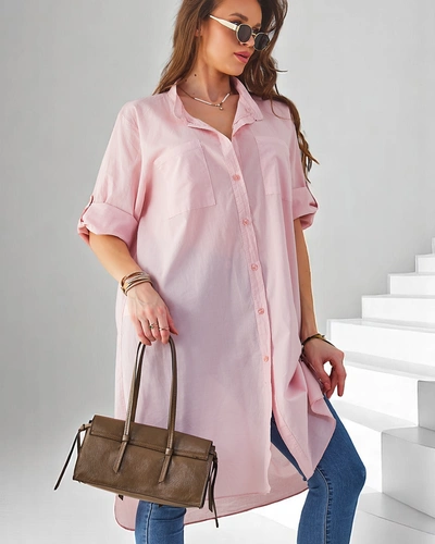 Royalfashion Cotton long women's oversized shirt
