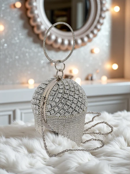 Royalfashion Women's Ball Handbag with Zirconia Velora Bloom