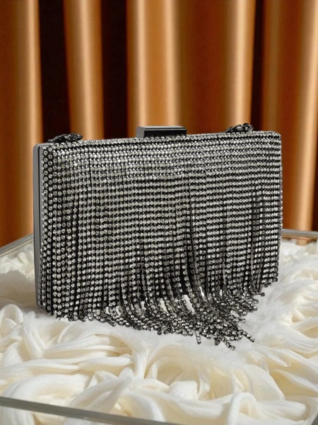 Royalfashion Women's Clutch Bag with Zirconia Frendello