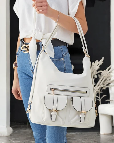 Royalfashion Women's handbag made of eco-leather with a pocket on the front