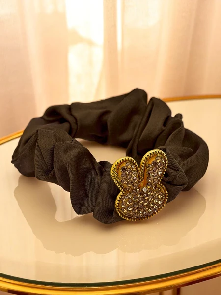 Royalfashion Hair tie with decorative bunny Satin Bunny