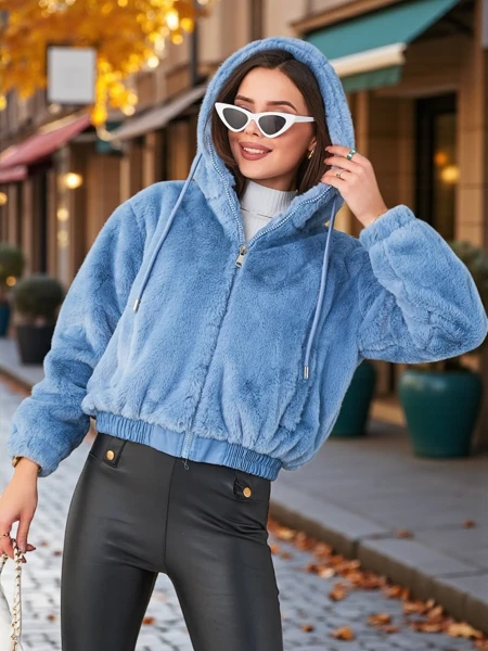 Royalfashion Women's faux fur jacket