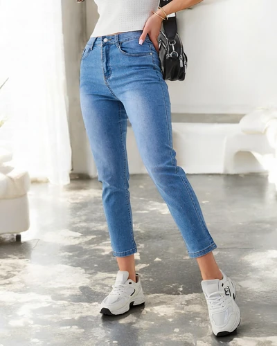 Royalfashion Women's Cotton Mom Jeans