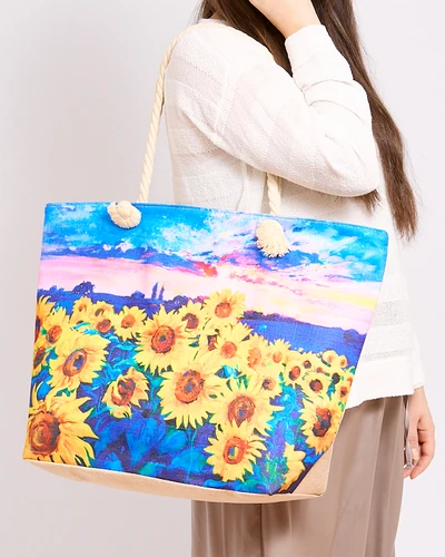 Royalfashion Large fabric bag with print