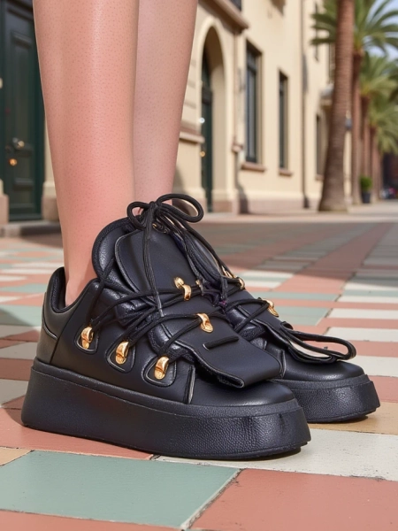 Royalfashion Women's Sneakers with Decorative Tongue Domatories